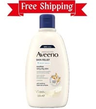 Image of Aveeno Skin Relief Body Wash Soothes Very Dry Skin 500ML UK