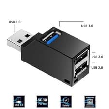 Image of High Speed 3 Port USB 2.0 Multi HUB Splitter Expansion Desktop PC Laptop Adapter
