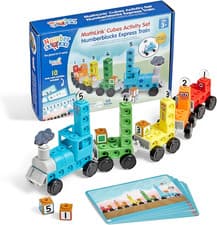 Image of Hand2Mind Numberblocks Express Train Mathlink Cubes Activity Set, Preschool Lear