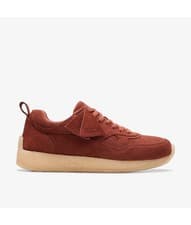Image of Clarks Originals Men’s Lockhill Burgundy Suede Trainers UK Size 11 G EU 46