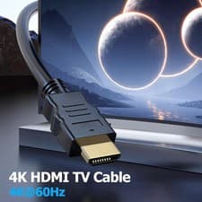 Image of High-Speed with Ethernet HDMI 2.0 Cable – 4K 60FPS Gold-Plated Plug & Play UK