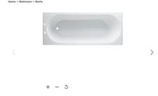 Image of Cooke & Lewis Shaftesbury Acrylic Rectangular Straight Bath L1600 W700mm