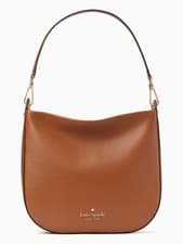 Image of NWB Kate Spade Lexy Shoulder Bag Brown Leather Large Hobo K4659 $399 Gift Bag F