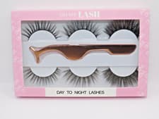 Image of OH MY LASH DAY TO NIGHT 3 PAIRS LASH SET WITH APPLICATOR 100% FAUX MINK