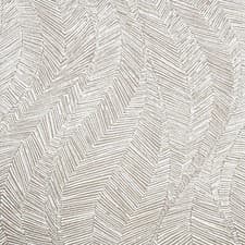 Image of White Grey Taupe Brown Leaf Wave Stripe Textured Slightly Imperfect Wallpaper