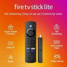 Image of Amazon Fire Stick Lite TV HD Alexa Netflix Prime Wi-Fi Streaming Remote - UK