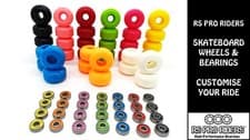 Image of Skateboard Wheels Pack of 4 52mm 99A & ABEC 9 Bearings - Customise Your Wheels