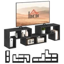 Image of HOMCOM TV Unit for TVs up to 75 Inches, Free Combination TV Stand, Black