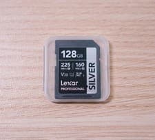Image of Lexar Professional 128GB SDHC SDXC UHS-1 V30 SD Memory Card,  225 MB/s, Silver