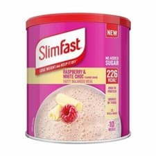 Image of Slimfast Powder Tin Raspberry White Chocolate 365G 10 Servings Meal Replacement