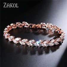Image of Trendy Charm Marquise Cut Cubic Zirconia Bracelet Elegant Fashion Jewelry Wear