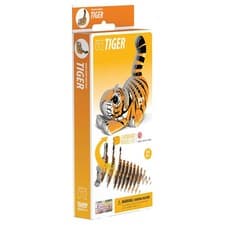 Image of EUGY Tiger 3D Craft Cardboard Model Kit Kids Children Creative Puzzle Toy Age 6+