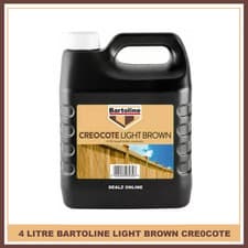 Image of Bartoline Creocote Oil Based Timber Treatment Light Brown Creosote 4 Litre