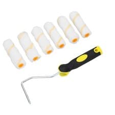 Image of 4” Mini Roller And Sleeves Set For Gloss Emulsion Paints Painting Decorating