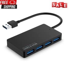Image of 4 Port USB 3.0 Hub High-Speed Data Transfer & Multi-Device Connectivity