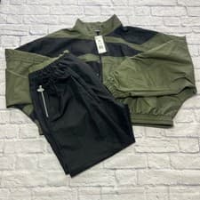 Image of Reebok Cardi B Track Set 4X Cropped Jacket 2X Pants Green Black *READ DESC