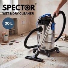 Image of Spector Wet Dry Vacuums Cleaner Heavy Duty 30L Wheeled Powerful Compact Cleaning