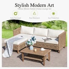 Image of Rattan Furniture Outdoor Furniture Patio Conversation Set Outdoor Wicker Sofa