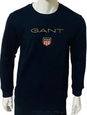 Image of GANT BRAND NEW REGULAR FIT EMBROIDERED LOGO LONG SLEEVE SWEATSHIRTS