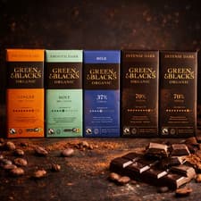 Image of Green & Blacks Organic Chocolate Milk and Dark 90g x5 Mint, Orange, 70%, 37% Mix