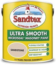 Image of Sandtex Masonry Paint 2.5L Ultra Smooth Quality Waterproof SandStone