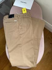 Image of HUGO BOSS MENS KAITO 1 SLIMFIT STRETCH CHINOS IN DARK BEIGE SZ 30R BNWT RRP £129