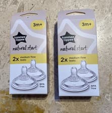 Image of Tommee Tippee Natural Start Medium Flow Teats 2-Pack (2 Packs)