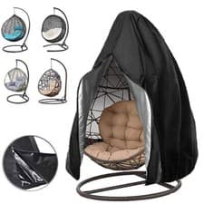 Image of Heavy Duty Hanging Swing Egg Chair Cover Garden Patio Outdoor Sun UV Waterproof