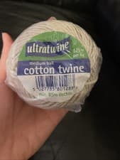 Image of Cotton Twine String Medium Ball Min 85% Cotton 525m Per Kg 3 Rolls