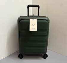 Image of Antler Icon Stripe Cabin Suitcase With Pocket Antler Green RRP £230.00
