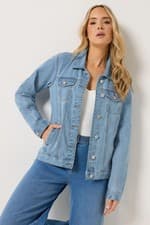 Image of LTS Tall Womens Mid Wash Denim Jacket