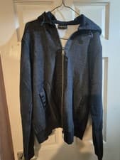 Image of Mens XXL Sized Emporio Armani Hoodie In Dark Blue Excellent Condition