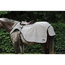 Image of Weatherbeeta Reflective Wrap Around Horse Exercise Sheet - Silver/Black
