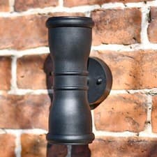 Image of "Malvern" Modern Black Wall Light Outdoor Garden - IP44