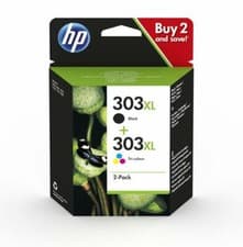 Image of Original HP 303XL Black & Colour Ink Cartridge For ENVY Photo 6220 Printer