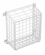 Image of Letterbox Cage with Fixings Post Letter Mail Catcher Door Guard Basket White
