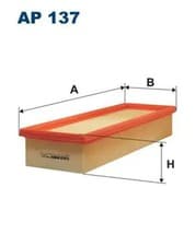 Image of Air filter Filter Insert AP 137 FILTRON for RENAULT TRAFIC Bus TRAFIC Van