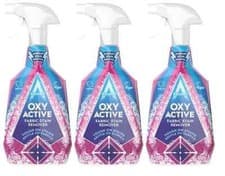 Image of Astonish Oxy Active Fabric Stain Remover Trigger Spray Vegan Friendly 3 x 750ml