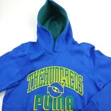 Image of PUMA x The Hundreds Hoodie Mens Large Blue Organic Cotton Pullover NWT