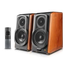 Image of Edifier S1000W Wireless Hi-Fi Active Bookshelf Speakers (Pair) Brown