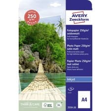 Image of Avery-Zweckform 2559-20 A4 250gsm semi-gloss photo paper 20 sheets