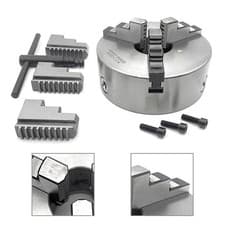 Image of 3 Jaw Self Centering Lathe Chuck For Milling 8'' Silver Hardened Steel K11-200 √