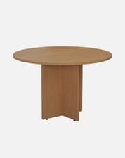 Image of Round Meeting Table 1100mm Nova Oak TES1100DNO - Please Read