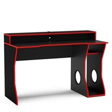 Image of Enzo Computer & Gaming Desk – Black and Silver,Black & Red,Black & Blue