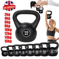 Image of Vinyl Kettlebell Weight Strength Training Kettlebells 6kg To 16kg Core Balance