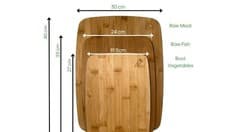 Image of 3 Bamboo Chopping Board Set - High Quality