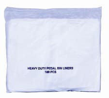 Image of Premium Pedal Bin Liners 15Ltr  10 x 100 = 1000 BAGS  White 7531