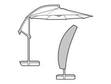 Image of Parasol Cover 190 cm High Small Sail Black Wipe Clean Polyester Garland