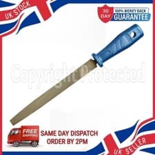Image of 8" LONG 2ND SECOND CUT ENGINEERS FLAT FILE TOOL FOR FILING METAL CROSS CUT