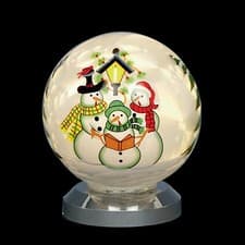 Image of Christmas Light Up LED Glass Decoration Battery Operated - Choose Design